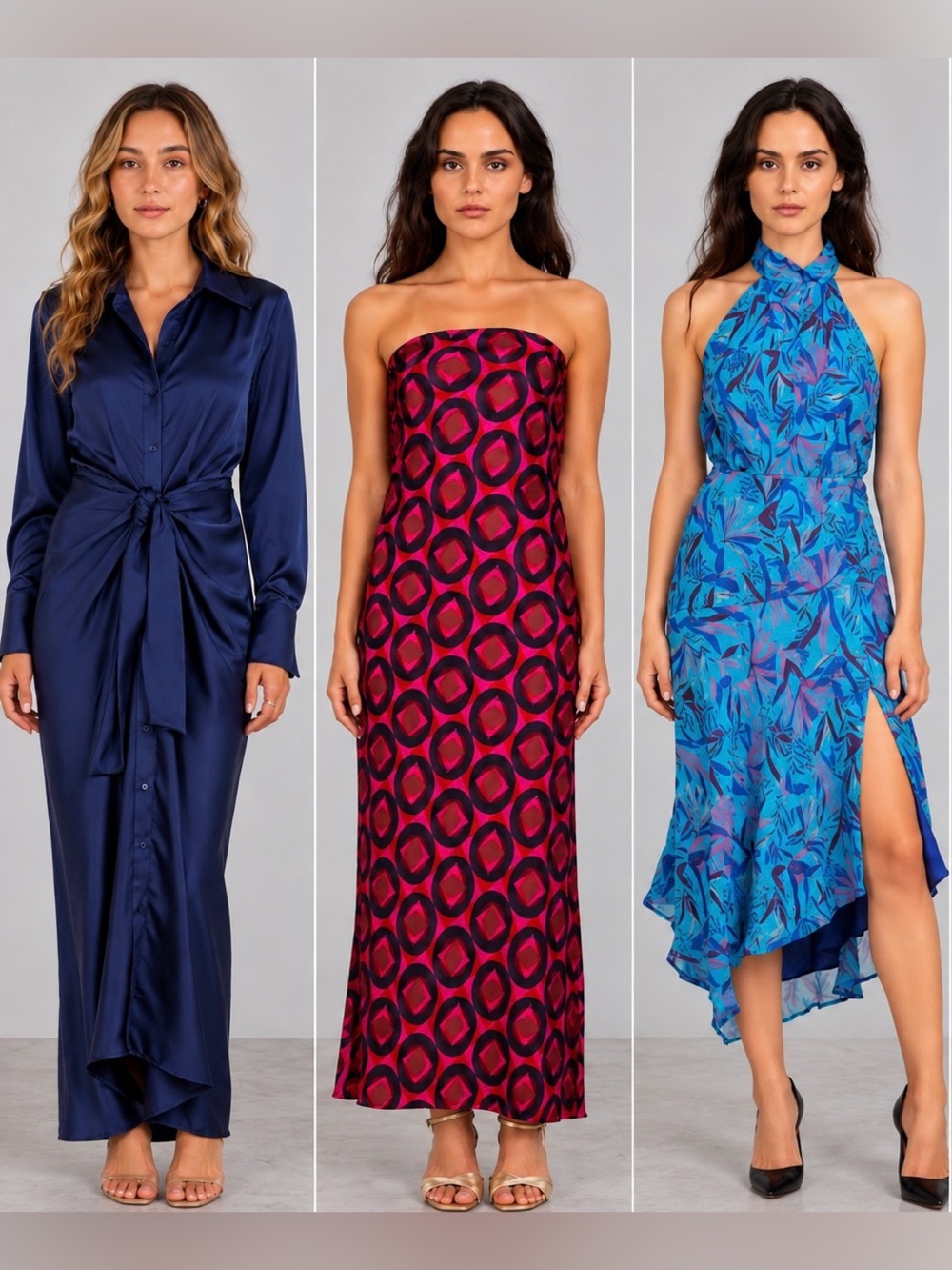 Flash Sale Bundle of 3 Lavender Brown Maxi/Midi Dresses